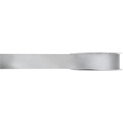 Hobby/decoratie satijnen lint - zilver - 1 cm x 25 meter - cadeauverpakking - polyester