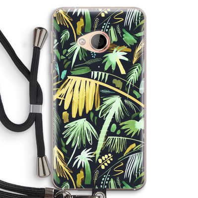 Tropical Palms Dark: HTC U Play Transparant Hoesje met koord