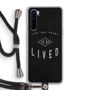 To be lived: OnePlus Nord Transparant Hoesje met koord