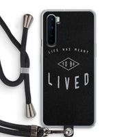 To be lived: OnePlus Nord Transparant Hoesje met koord