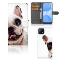 OPPO A73 5G | Telefoonhoesje | Met pasjeshouder | Franse Bulldog