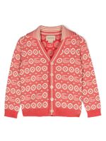 Gucci Kids cardigan nervuré à motif GG - Rouge