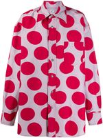Marni chemise à pois oversize - Rouge