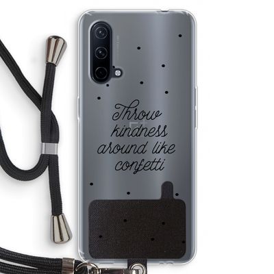 Confetti: OnePlus Nord CE 5G Transparant Hoesje met koord