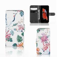 Apple iPhone 6 | 6s | Telefoonhoesje | Met pasjeshouder | Bird Flowers