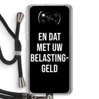 Belastinggeld - Zwart: Xiaomi Poco X3 NFC Transparant Hoesje met koord