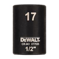 DeWalt Accessoires Impact dop 17mm 1/2" (Kort - 38mm) - DT7535-QZ - DT7535-QZ