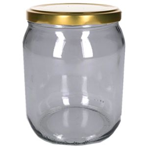 Luchtdichte weckpotten/jampotten transparant glas 540 ml   -