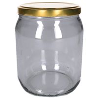 Luchtdichte weckpotten/jampotten transparant glas 540 ml   -