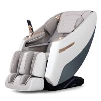 Massagesofa Zero Gravity SL Track Shiatsu Massagestoel met Verwarming & Luchtdrukmassage Wit