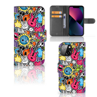 iPhone 13 Mini Wallet Case met Pasjes Punk Rock - thumbnail