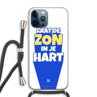 Laat de zon in je hart: iPhone 12 Pro Max Transparant Hoesje met koord