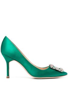 Manolo Blahnik escarpins Hangisi 95 mm à boucle - Vert