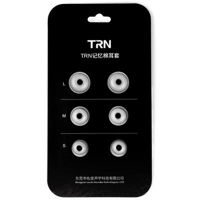 TRN oortelefoon silicone traagschuim oordopje (grijs)
