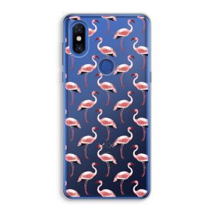 Flamingoprint groen: Xiaomi Mi Mix 3 Transparant Hoesje