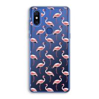 Flamingoprint groen: Xiaomi Mi Mix 3 Transparant Hoesje