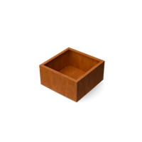 Artesa Rechthoekige plantenbak cortenstaal L80 x B80 x H40 cm - Geroba