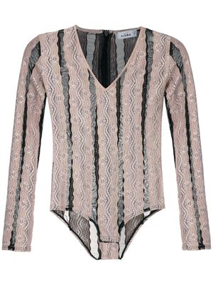 Amir Slama striped bodysuit - Tons neutres