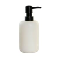 Items Zeeppompje/dispenser - marmer look wit - polystone - 9 x 17 cm - keuken/badkamer/toilet