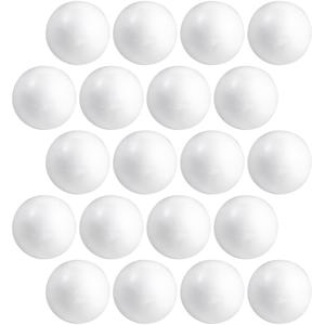 Piepschuim bollen/ballen - 20x - D10 cm - wit - styropor - hobby figuren