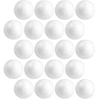 Piepschuim bollen/ballen - 20x - D10 cm - wit - styropor - hobby figuren