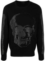 Philipp Plein pull à tête de mort orné de cristaux - Noir - thumbnail