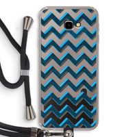 Onderbroken lijn: Samsung Galaxy J4 Plus Transparant Hoesje met koord