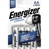 Batterij energizer ultimate lithium 4x aa