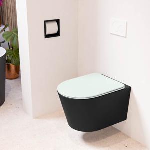MONDIAZ LAVIE hangend toilet single fire rimless diepspoel Urban, Toiletzitting met quick-release & softclose Greey