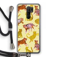 Cute Tigers and Leopards: Xiaomi Redmi 9 Transparant Hoesje met koord