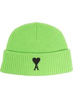 AMI Paris bonnet Ami de Coeur nervuré - Vert