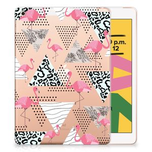 Apple iPad 10.2 | iPad 10.2 (2020) | 10.2 (2021) Back Case Flamingo Triangle