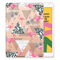 Apple iPad 10.2 | iPad 10.2 (2020) | 10.2 (2021) Back Case Flamingo Triangle - thumbnail