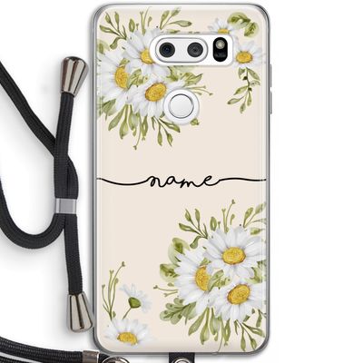 Daisies: LG V30 Transparant Hoesje met koord