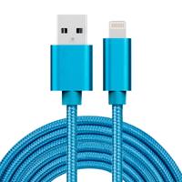 3m 3A geweven stijl metaal hoofd 8 pins naar USB Data / de kabel van de lader voor iPhone X / iPhone 8 & 8 Plus / iPhone 7 & 7 Plus / iPhone 6 & 6s &