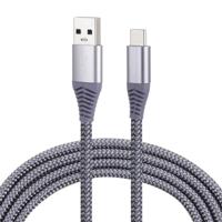 1.8 m nylon Gevlochten snoer USB naar type-C Data Sync laadkabel met 110 koperen draden ondersteuning snel opladen voor Galaxy Huawei Xiaomi LG
