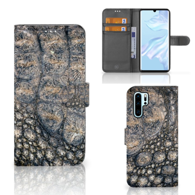 Huawei P30 Pro | Telefoonhoesje | Met pasjeshouder | Krokodillenprint