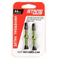 STANS Stan&apos;s valve stem aluminium (pair) - universal, presta - green - 44mm