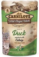 CARNILOVE CAT POUCH Nat kattenvoer Eend, Kattenkruid 85 g