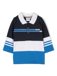 BOSS Kidswear polo à logo imprimé - Bleu