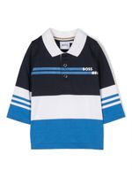 BOSS Kidswear polo à logo imprimé - Bleu