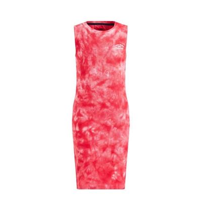 WE Fashion tie-dye maxi jurk rood/roze