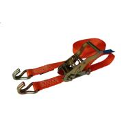 KONVOX spanband met ratel en haken - 5 m x 25 mm - oranje - 2-delig