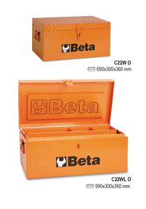 Beta Gereedschapskisten vervaardigd uit plaatstaal. Binnenzijde met hout bekleedt voor betere bescherming van het gereedschap C22W-O - 022000269