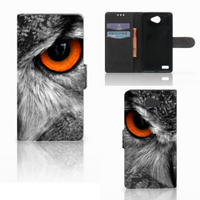 LG Bello 2 Telefoonhoesje met Pasjes Uil - thumbnail