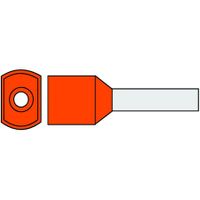 Geïsoleerde TwinAdereindhuls 4qmm Oranje penlengte = 12mm