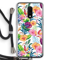 Tropisch 2: OnePlus 7 Transparant Hoesje met koord