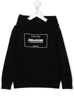 Zadig & Voltaire Kids hoodie à logo imprimé - Noir