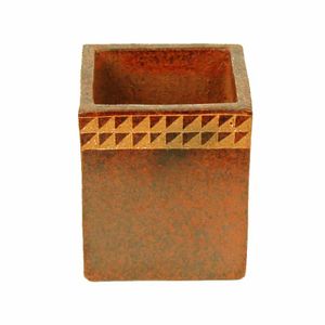 Vierkante Pot van Terracotta Tamarind Ukir