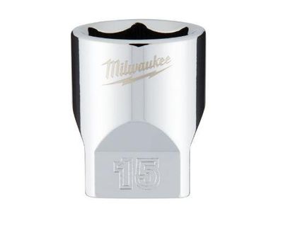 Milwaukee Accessoires 1/4 Ratel Dop ,Metrisch standaard -15MM - 4932478323
